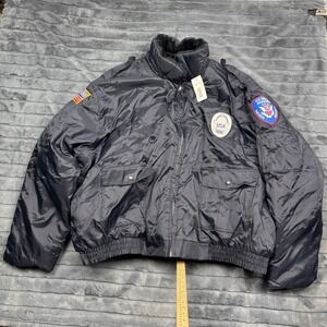 National Patrol Security Bomber Jacket Navy Blue Insulated Uniform Coat 4XL NWT